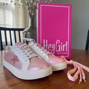 Hey Girl by Corkys Pink and White Sneakers